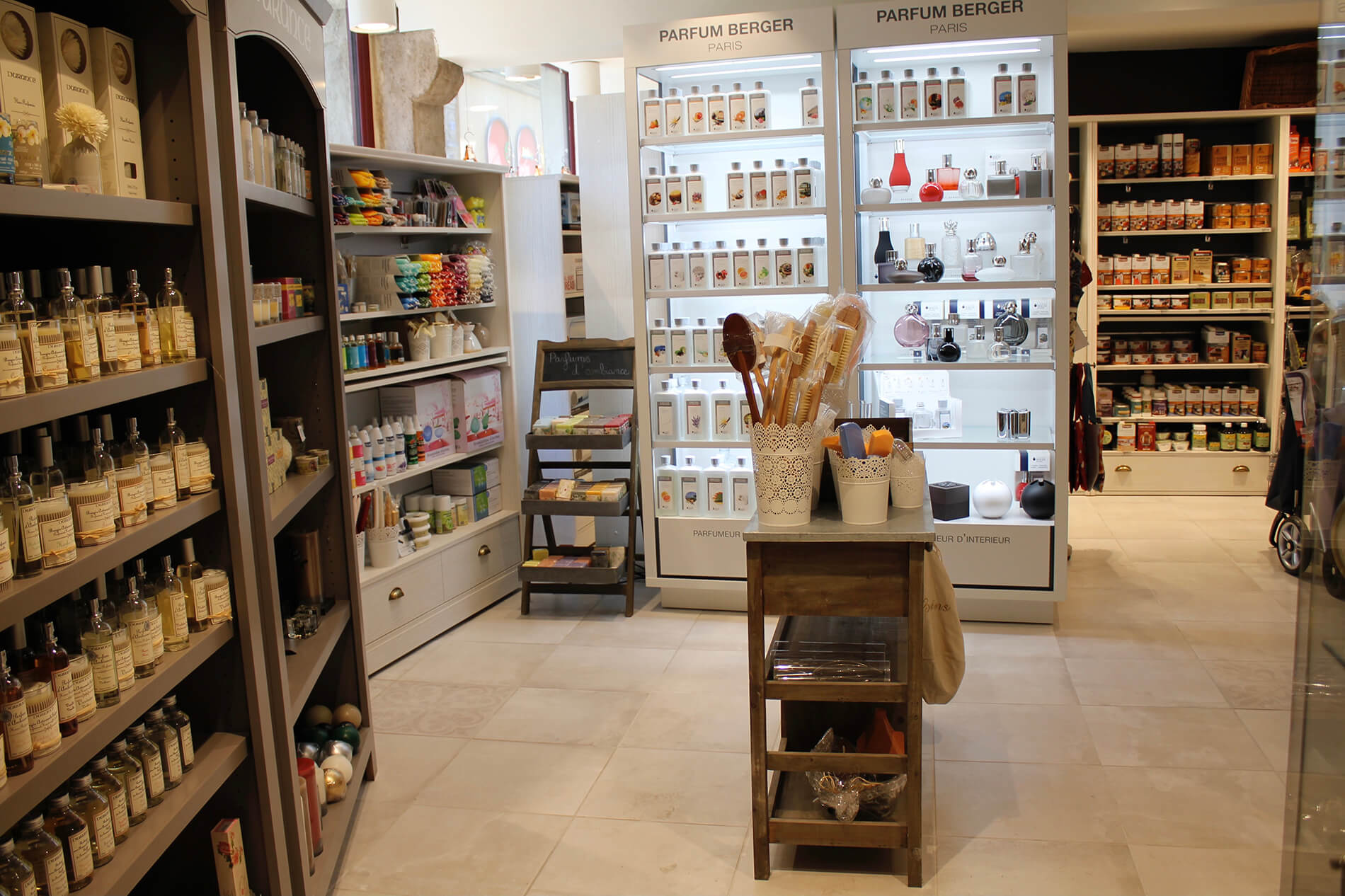 Drugstore Renovation - new interior layout with shelf space for 8,500 products, designed by Beatrice Leupold
